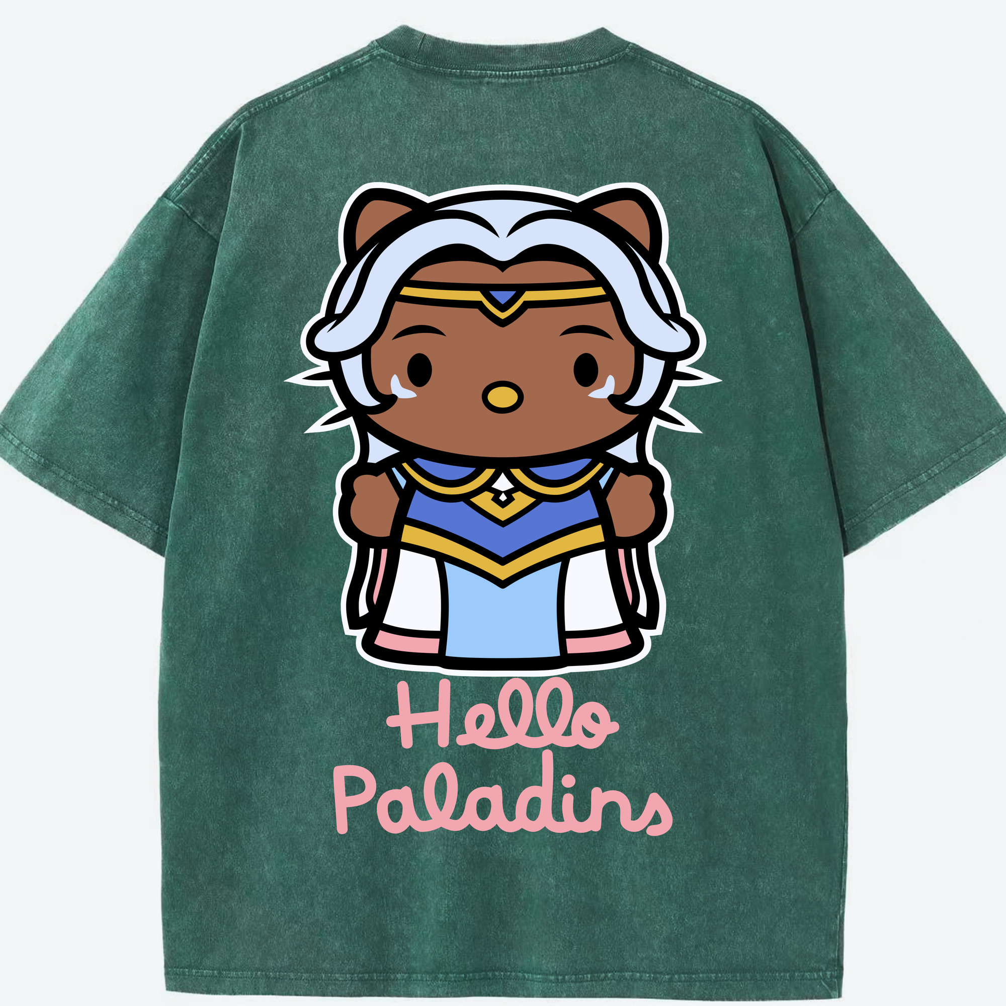 （画像用） Hello Kitty ハローキティ 綿100% ヴィンテージ風 半袖Tシャツ（背面プリント）